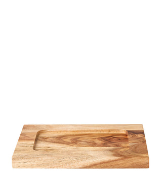 Acacia Wood Rectangular Board 8.25 x 6.25" (21 x 16cm) - Ideal for Rectangular Eared Dish - Pack of 6