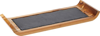 Reversible Acacia Wood Board with Indents 16.25 x 6" (41.5 x 15cm) - Stylish Food Presentation Board - Pack of 6