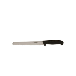 Serrated Bread Knife with 20.3cm/8" Molybdenum Steel Blade, Polypropylene Handle for Commercial Baking and Food Preparation