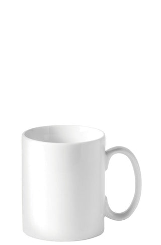 Titan Straight Sided Mug, Porcelain, White, 12oz (340ml), Set of 48, Ideal for Coffee, Tea, and Hot Beverages