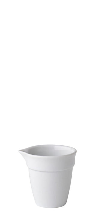 Titan Stacking Cream Jug, Porcelain, White, 2oz (6cl), Set of 6, Ideal for Milk, Cream & Table Service