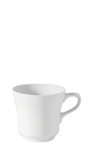 Titan Tall Tea Cups, Porcelain, White, 200ml (7oz), Pack of 12, Tea & Coffee Cup