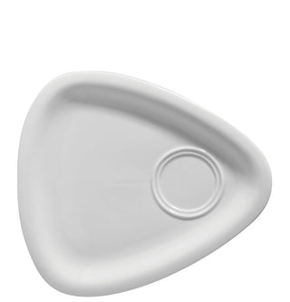 Titan Triangular Rim Porcelain Plates, Durable White Finish, Professional Dining Presentation, Service Use 11" (28cm), Set of 6