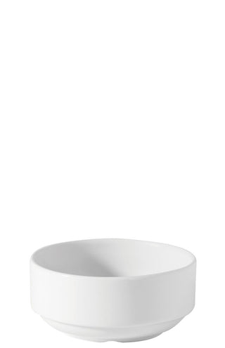 Titan Unhandled Soup Bowl, Porcelain, White, 280ml (10oz), Pack of 6, Ideal for Soups & Sides