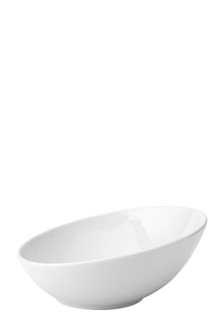 Titan Porcelain Orbit Bowl, White, 17.5cm (7"), Pack of 6, Ideal for Salads, Pasta & Serving