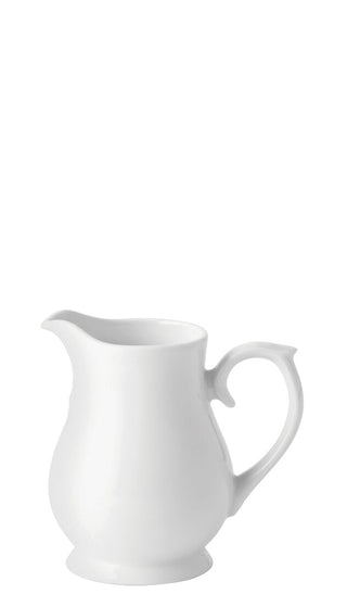 Titan White Porcelain Chatsworth Jugs, 140ml/ 280ml, Set of 6 – Milk, Cream & Sauce Serving for Hotels, Cafés & Restaurants