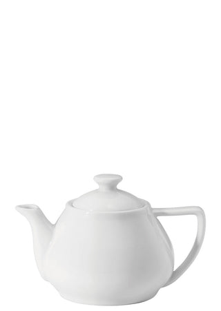 Titan White Porcelain Teapots, 14oz/ 32oz, Set of 6, Dishwasher Safe, For Tea Service