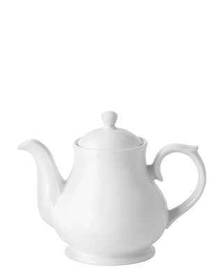 Titan Porcelain Chatsworth Teapot Jugs, White, Dishwasher Safe, for Tea, Coffee, Milk & Table Service - Set of 6