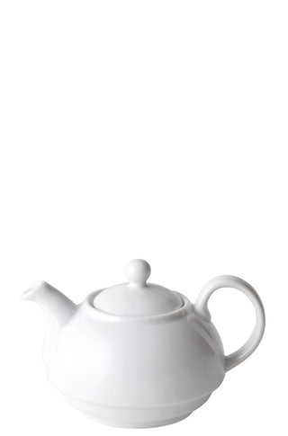 Titan Porcelain One Cup Teapot, White, 340ml (12oz), Set of 6, Ideal for Single Serve Tea Pots