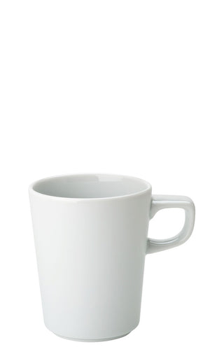 Titan Porcelain Stacking Latte Mug, White, 320ml (11.25oz), Set of 6, Dishwasher Safe