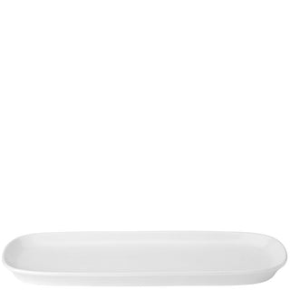 Titan Large Oval Platters 53×21cm, Porcelain, White, Set of 6, Ideal for Mains, Sharing & Buffet Service