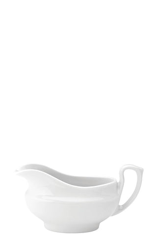 Titan Traditional Sauce Boat 5.75oz (16cl), Porcelain, White, Set of 6, Ideal for Gravy & Sauces