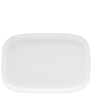 Titan Rectangular Platter 34 x 23cm, Porcelain, White, Set of 6, Ideal for Serving & Presentation