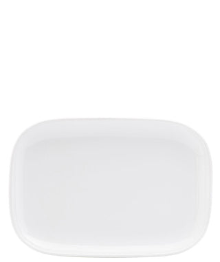 Titan Rectangular Platter 24 x 16.5cm, Porcelain, White, Set of 6, Ideal for Serving & Presentation