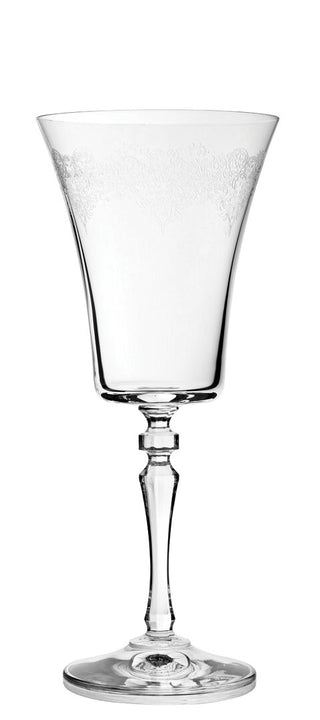 Filigree Wine Glass 11oz (31cl) Crystal – Etched Stemware for White, Rosé & Light Reds, Pack of 24