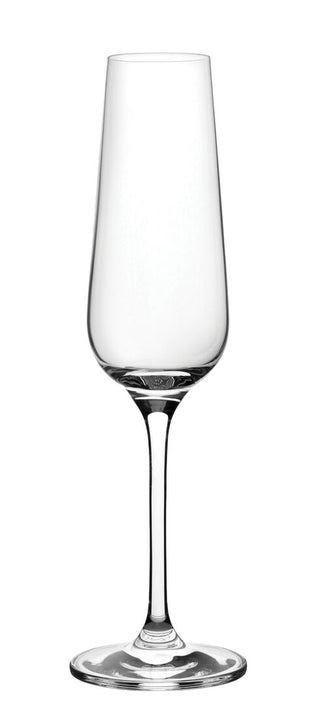 Invitation Champagne Flute 6oz (18cl) – Crystal Sparkling Wine Glass with Slim Tapered Bowl, Box of 6