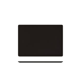 Black Melamine Salad Box Lid Durable Stackable Dishwasher Safe - Pack of 6 - 205×145mm