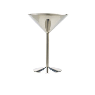 Stainless Steel Martini Glass 24cl Modern Metal Cocktail Glass for Bars Events 1 Piece