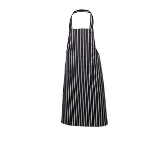 Navy Butchers Stripe Bib Apron 70×100cm Cotton Wide Tape Ties House Use 1Pcs