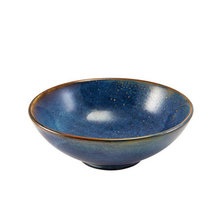 Porcelain Terra Aqua Blue Noodle Bowl 20.2cm/100cl Deep Serving Bowl Set of 6