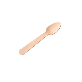 Economy Birch Wood Teaspoon 4.25" (11cm) – Pack of 1000 | Eco-Friendly Disposable Wooden Cutlery Spoons
