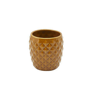 Brown Pineapple Stoneware Tiki Mug 40cl/14oz – Decorative Cocktail Mug 10×9.3cm (Pack of 4)