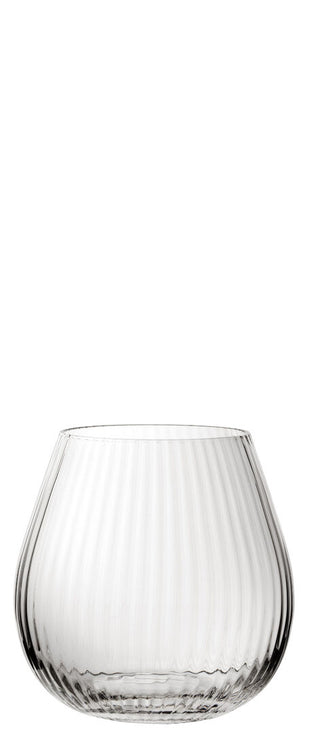 CLEARANCE - Hayworth Stemless Gin Glasses – Handmade Textured Glass Stemless Gin & Cocktail Goblets, 22oz (65cl) Pack of 6