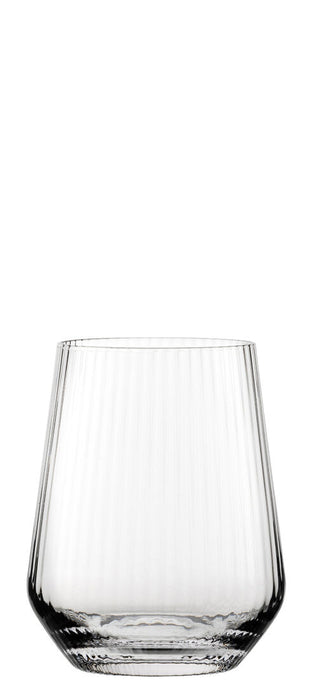 Tapered Hayworth Tumbler Glasses – Handmade Textured Glass Cocktail, Spirits & Water Tumblers, 12.5oz / 14oz, Box of 6