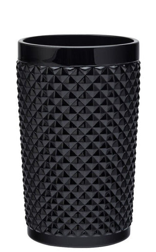 Dante Onyx Hiball – 13.5oz (39cl) Black Onyx, Textured Soda Lime Glass – Box of 6