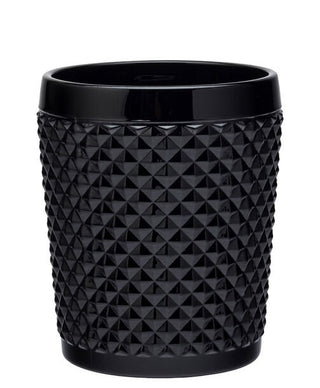 Dante Onyx DOF – 12oz (35cl) Black Onyx, Geometric Soda Lime Glass – Box of 6