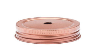 Copper Lid with Hole – 2.75" (7cm) Stainless Steel, Compatible with Utopia Drinking Jars – Box of 24