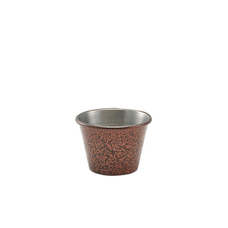 2.5oz Hammered Stainless Steel Ramekin - Copper/ Silver