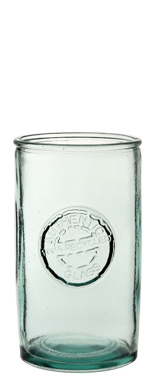 Authentico Barrel Hiball Glasses – 100% Recycled Glass Rustic Cocktail, Soft Drink & Water Glasses, 17.25oz (490ml), Box of 6