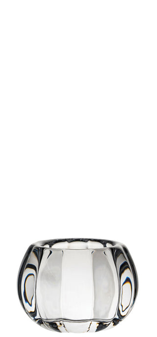 Panelled Nightlight Holder – Handcrafted Soda Lime Glass Candle Holder, Sculpted Design, Clear Finish, Box of 12