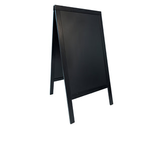 Wood Sandwich A-Board 70×120cm Black/Teak for Menus Cafés & Outdoor Promotion 1 Piece