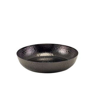 Black Hammered Aluminium Platter – 31cm & 44cm, Decorative Serving Platter for Buffet & Sharing Dishes