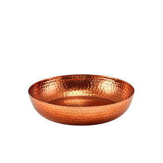 Copper Hammered Aluminium Serving Platter – Electroplated Finish for Buffet & Sharing Dishes – 31cm & 44cm Diameters