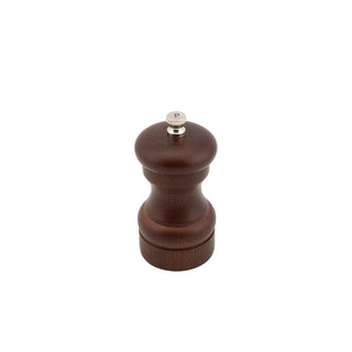 Dark Wood Rubberwood Salt & Pepper Grinder 10cm with Adjustable Ceramic Mechanism – Pack of 6