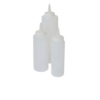 Plastic Clear Squeeze Bottles 8oz/12oz/24oz for Sauce Ketchup Bottle Condiment Pack of 6