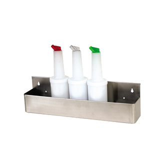 Stainless Steel Bottle Speed Rails 32"/ 80cm, Hold up to 8 Bottles for Bar and Beverage Service 1-Piece