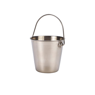 Stainless Steel Serving Buckets 37cl & 55cl for Fries & Snacks Pack of 12