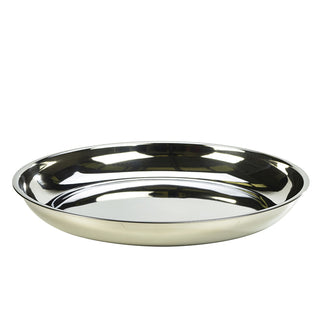 Stainless Steel Platter 35cm/14" Table Serving Platter Silver Plateware 1Pcs