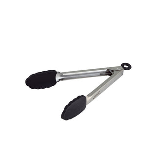 Silicone & Stainless Steel Locking Tongs 23cm/9" for Non-Stick Cookware 1Pcs