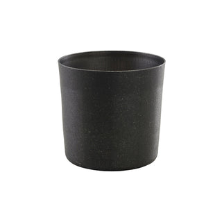 Black Vintage Stainless Steel Serving Cup 8.5×8.5cm – 42cl/14.8oz Catering Side Dish Cup (Pack of 12)