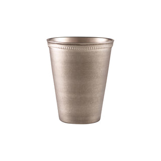 Beaded Vintage Stainless Steel Serving Cup 38cl / 13.4oz – 8.8×10.3cm (Dia×H), Pack of 12