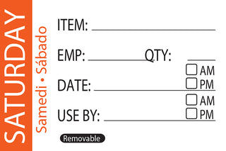 Pack Of 500 SATURDAY Day Label 50 x 75mm