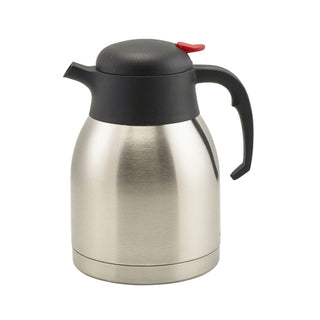 Stainless Steel Vacuum Push Button Jug 1.5L/2L Insulated for Coffee Tea Service 1 Piece