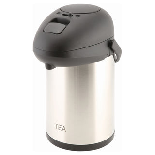 Stainless Steel Tea Inscribed Vacuum Pump Pot 2.5L 17×33cm Beverage Stations 1 Piece