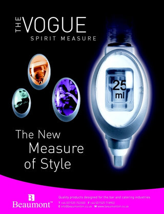 35.5ml Vogue Spirit Measure Verified For Use In Eire