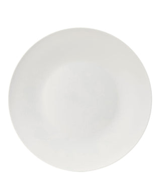 White Ceramic Round Serving Plates - Set of 6, Anton Black Fine China Collection Dinner Plates, Dishwasher Safe (21cm, 27cm, 30cm)